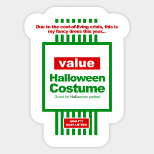 Cost-of-Living Value Halloween Costume Sticker